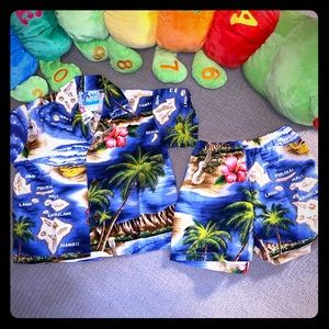 BRAND NEW Hawaiian Shorts/Top Set, 18m